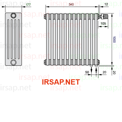 Радиатор IRSAP Tesi 51000/12 T25 CL 01